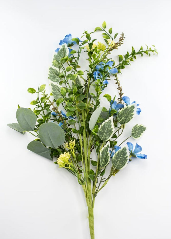 Blue wildflower spray with greenery - Greenery Market63250BL