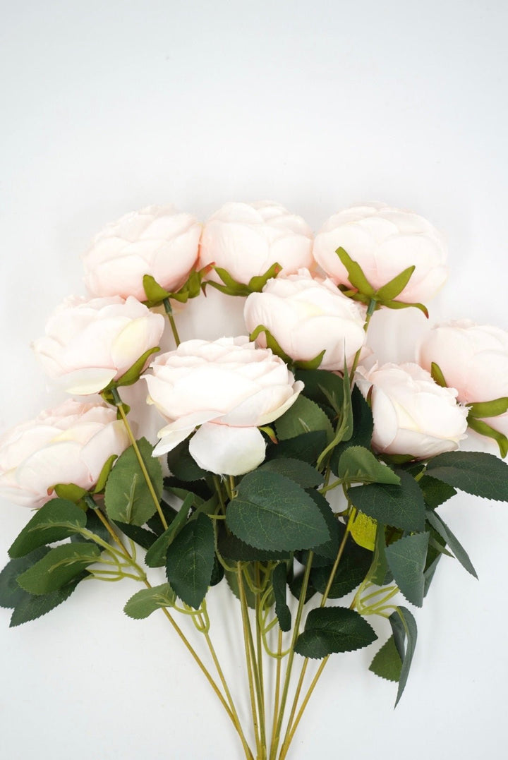 Blush Cabbage Rose Bush - 17.5" - Greenery MarketArtificial Flowers35133BLUSH