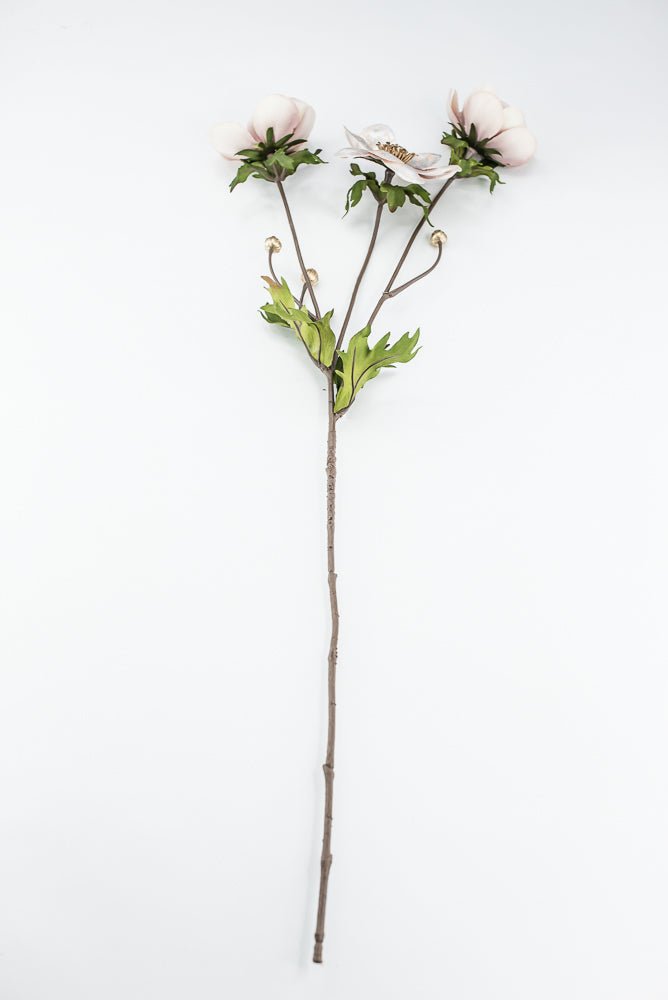 Blush Lux Velvet Anemone Spray - 29" - Greenery MarketXFS619-BS