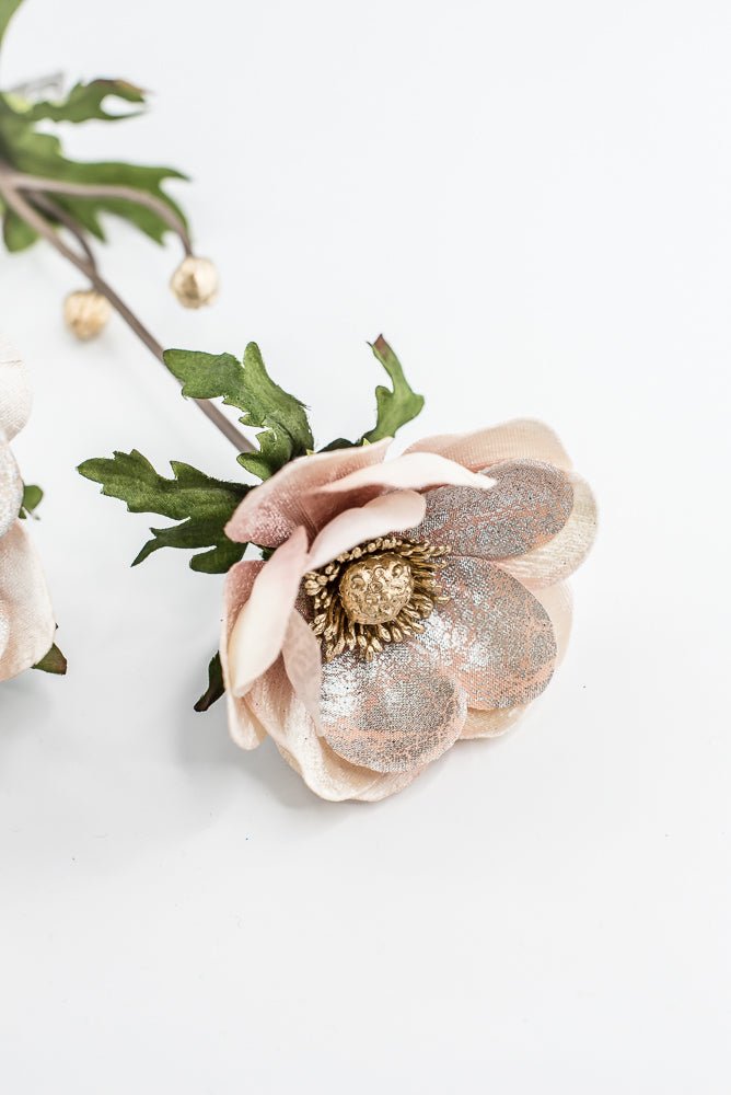 Blush Lux Velvet Anemone Spray - 29" - Greenery MarketXFS619-BS