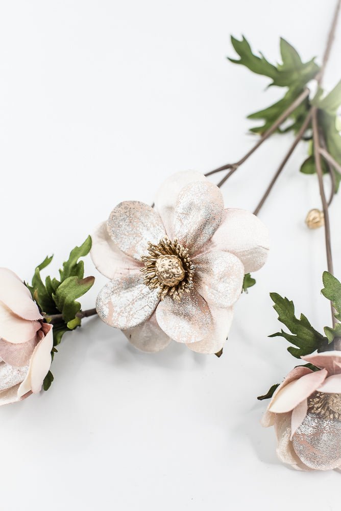 Blush Lux Velvet Anemone Spray - 29" - Greenery MarketXFS619-BS