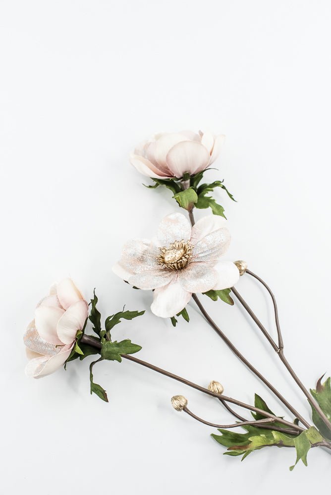 Blush Lux Velvet Anemone Spray - 29" - Greenery MarketXFS619-BS