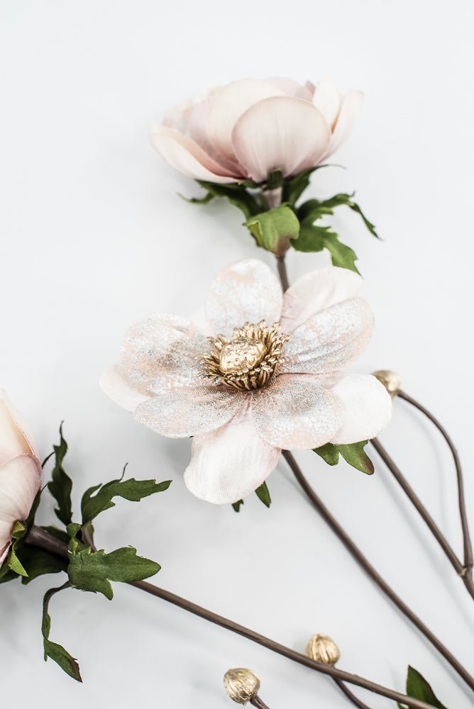 Blush Lux Velvet Anemone Spray - 29" - Greenery MarketXFS619-BS