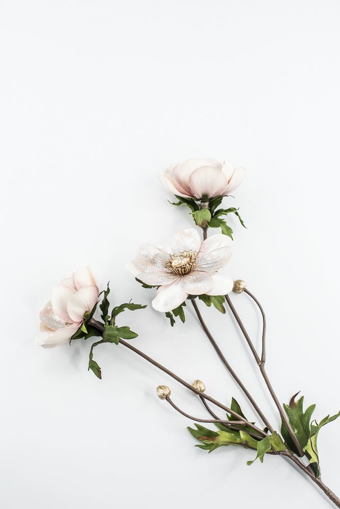 Blush Lux Velvet Anemone Spray - 29" - Greenery MarketXFS619-BS