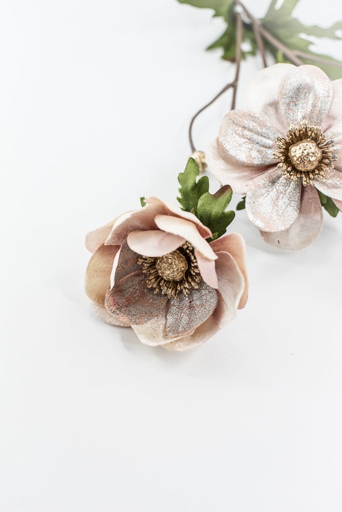 Blush Lux Velvet Anemone Spray - 29" - Greenery MarketXFS619-BS