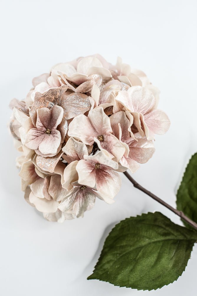 Blush Lux Velvet Hydrangea Spray - 29" - Greenery MarketXFS624-BS