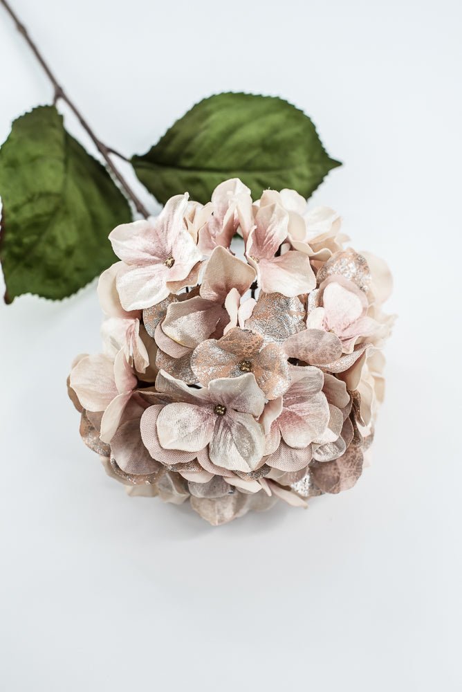 Blush Lux Velvet Hydrangea Spray - 29" - Greenery MarketXFS624-BS