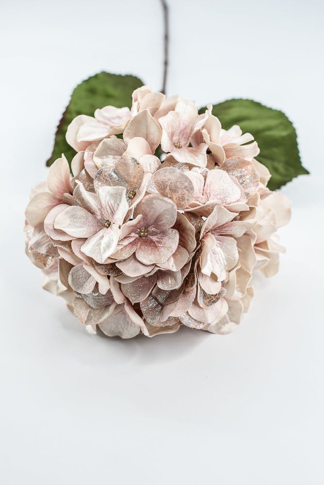 Blush Lux Velvet Hydrangea Spray - 29" - Greenery MarketXFS624-BS