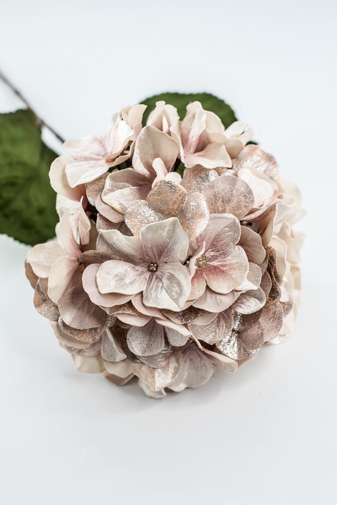 Blush Lux Velvet Hydrangea Spray - 29" - Greenery MarketXFS624-BS