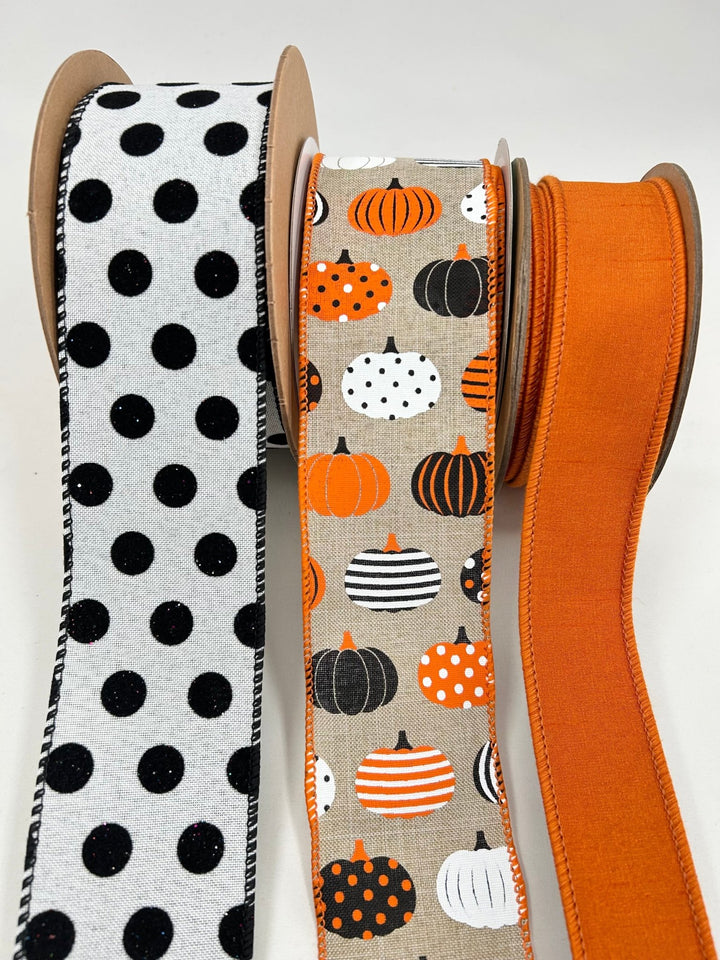 Bow Bundle Halloween Fall x 3 ribbons - Greenery MarketRibbons & TrimHallowPumpX3