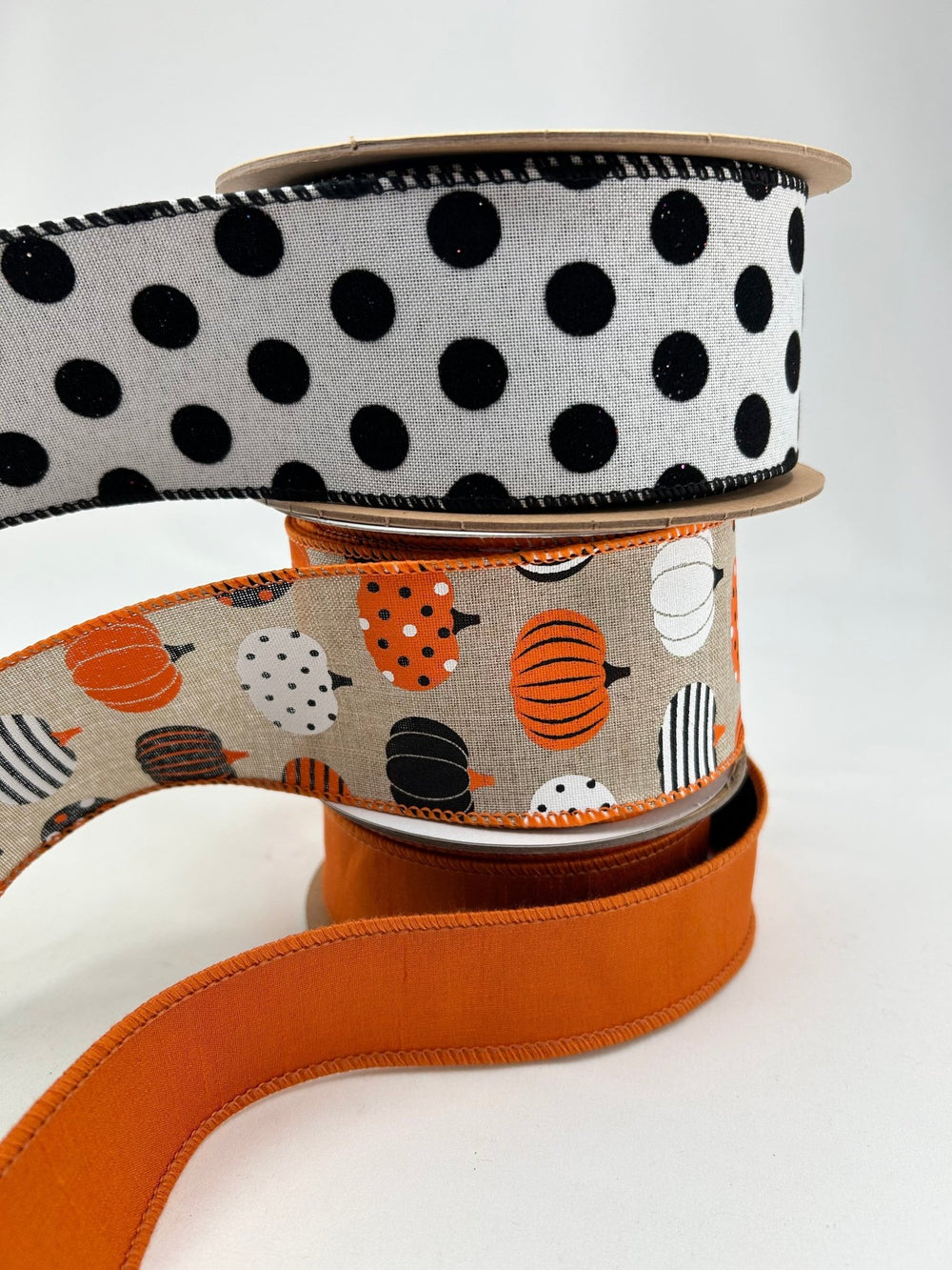 Bow Bundle Halloween Fall x 3 ribbons - Greenery MarketRibbons & TrimHallowPumpX3