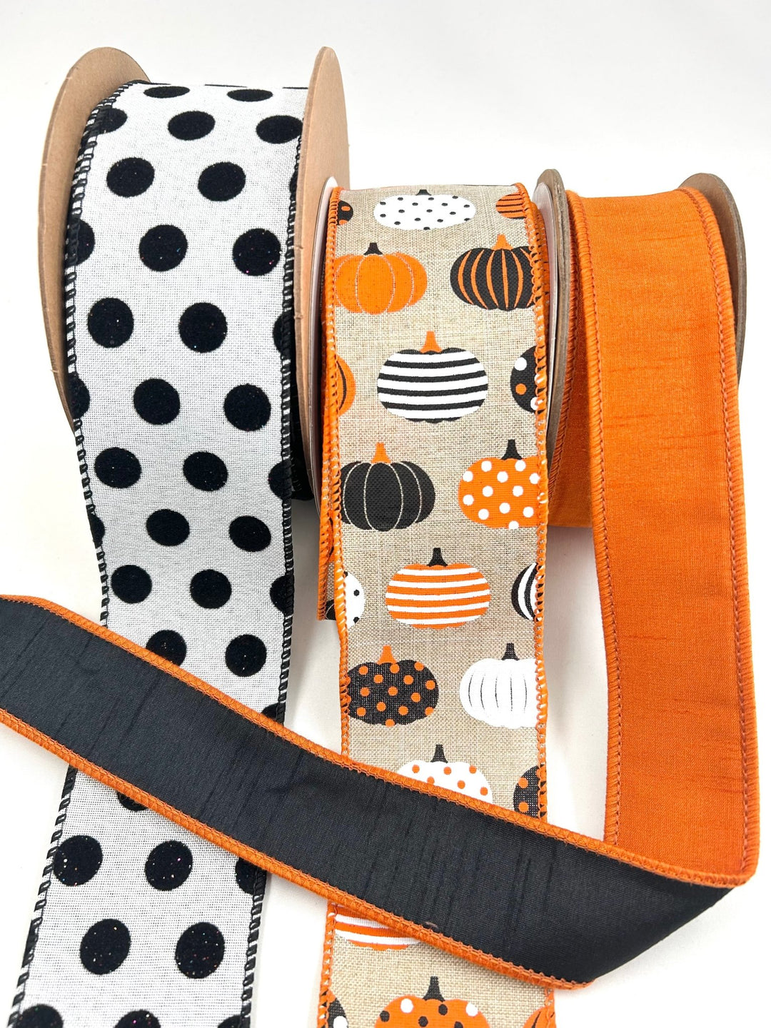 Bow Bundle Halloween Fall x 3 ribbons - Greenery MarketRibbons & TrimHallowPumpX3