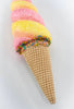 Bright pink and yellow ice cream cone - Greenery MarketPicks63395PKYW