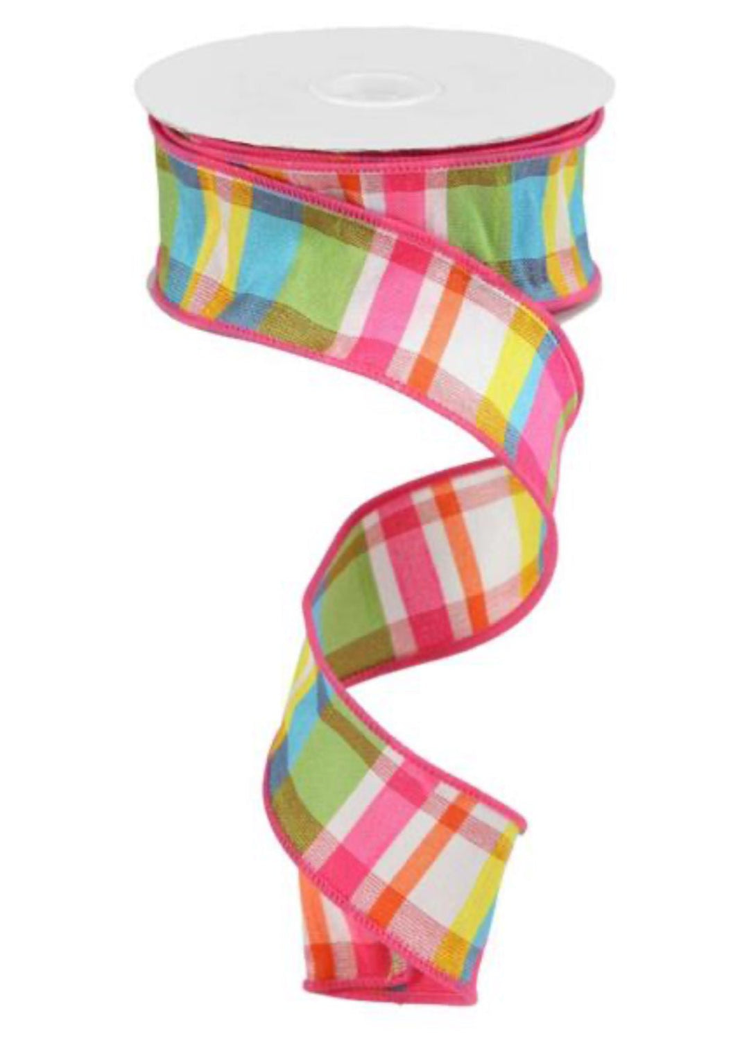 Bright pink, yellow, and blue 1.5” wired ribbon - Greenery MarketWired ribbonRGP1097AW