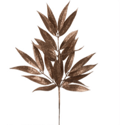 Bronze Glittered Willow Leaf Spray - 22" - Greenery MarketXAS290-BZ