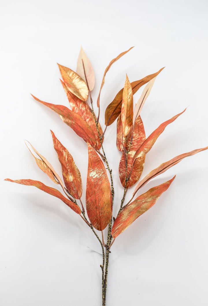 Bronze & Gold Metallic Eucalyptus Leaf Spray - 31" - Greenery MarketXDS320-BZ/GO