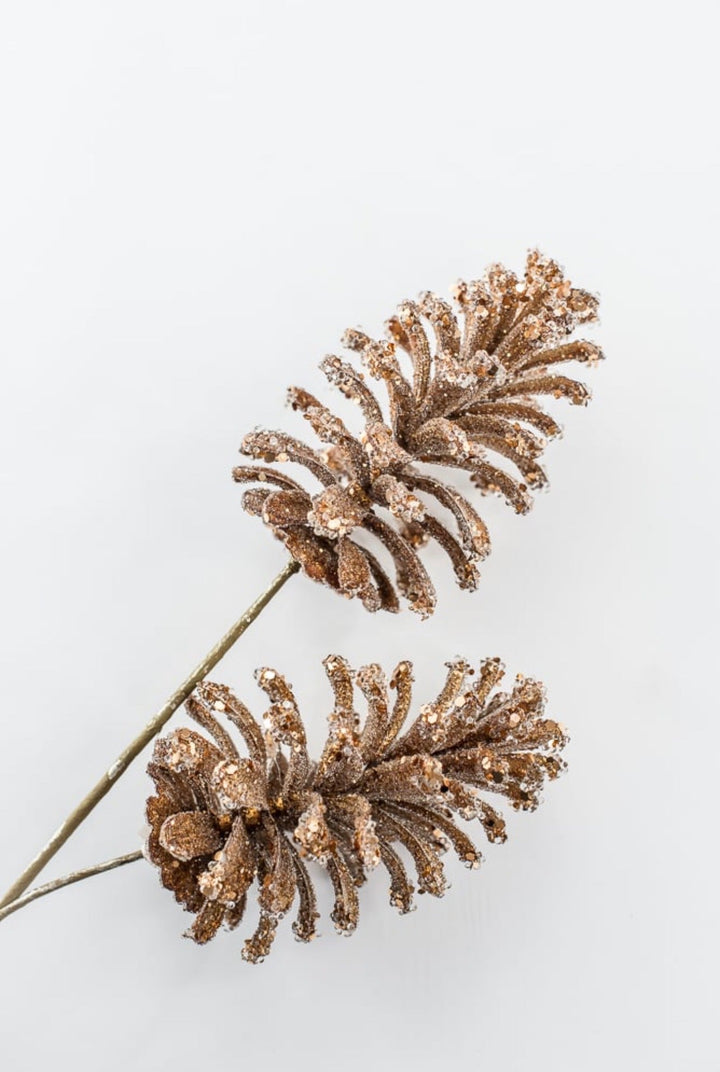 Bronze Iced Pinecones Spray - Greenery MarketXG958-BRZ