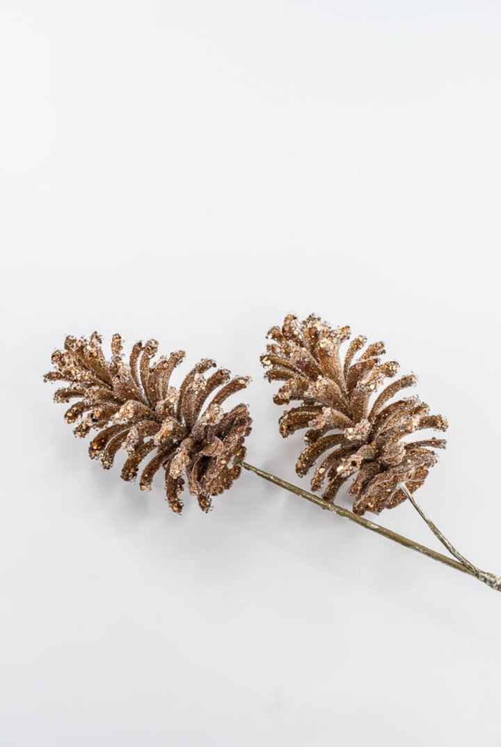 Bronze Iced Pinecones Spray - Greenery MarketXG958-BRZ