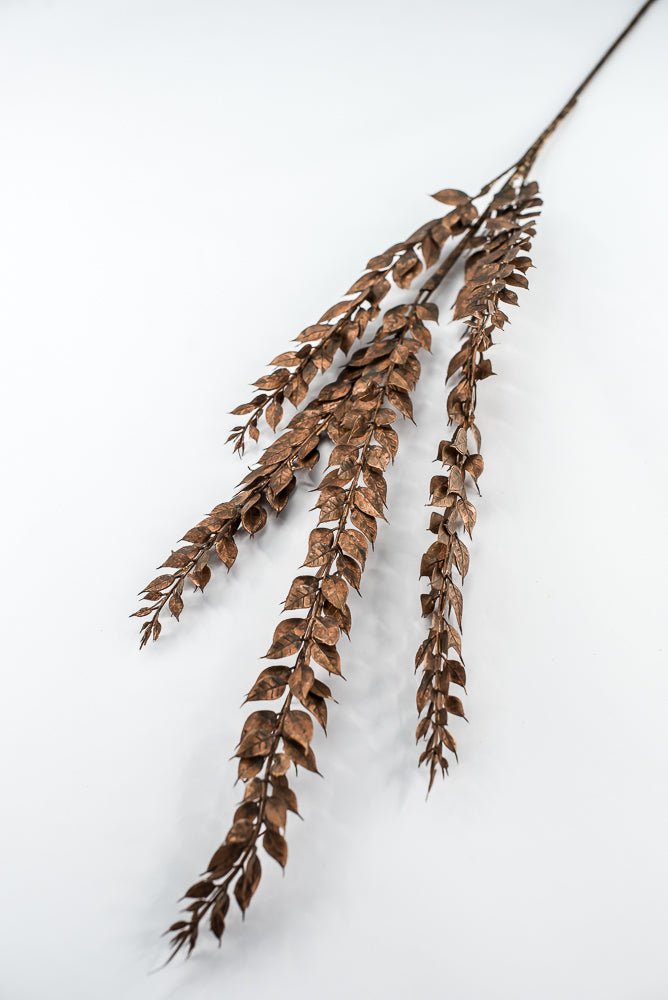 Bronze Metallic Spike Leaf Spray - 37" - Greenery MarketXG884brz