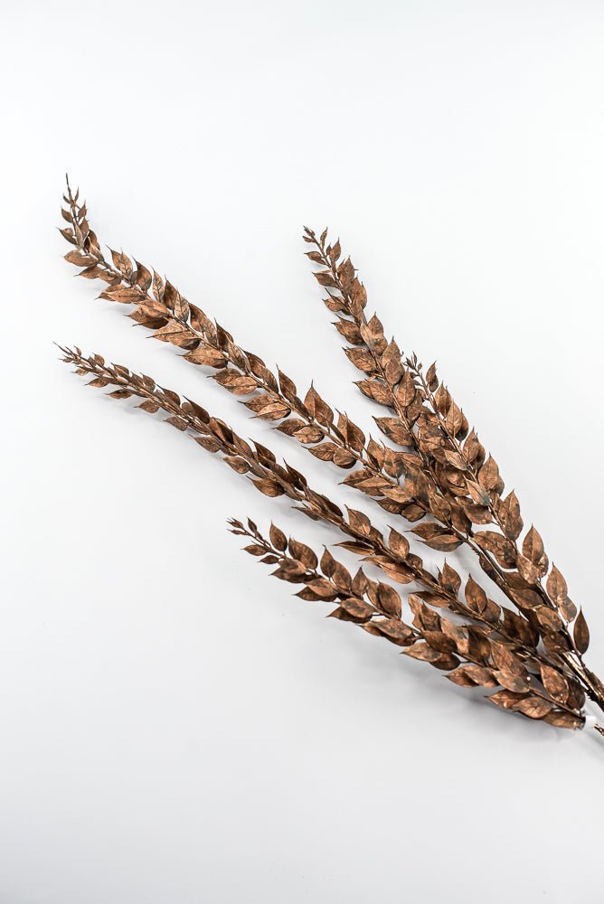 Bronze Metallic Spike Leaf Spray - 37" - Greenery MarketXG884brz