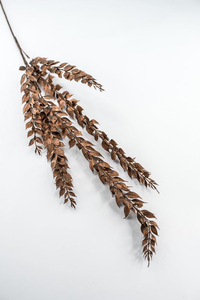 Bronze Metallic Spike Leaf Spray - 37" - Greenery MarketXG884brz