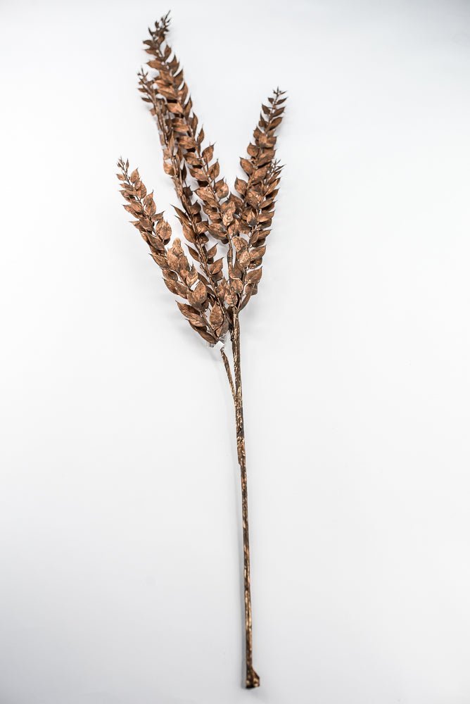 Bronze Metallic Spike Leaf Spray - 37" - Greenery MarketXG884brz