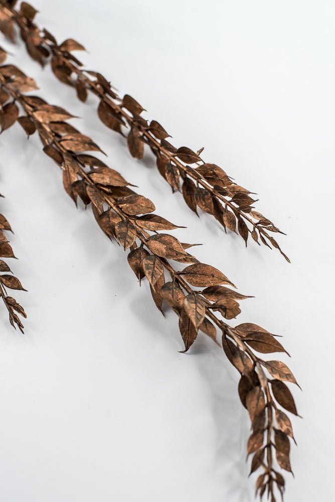 Bronze Metallic Spike Leaf Spray - 37" - Greenery MarketXG884brz