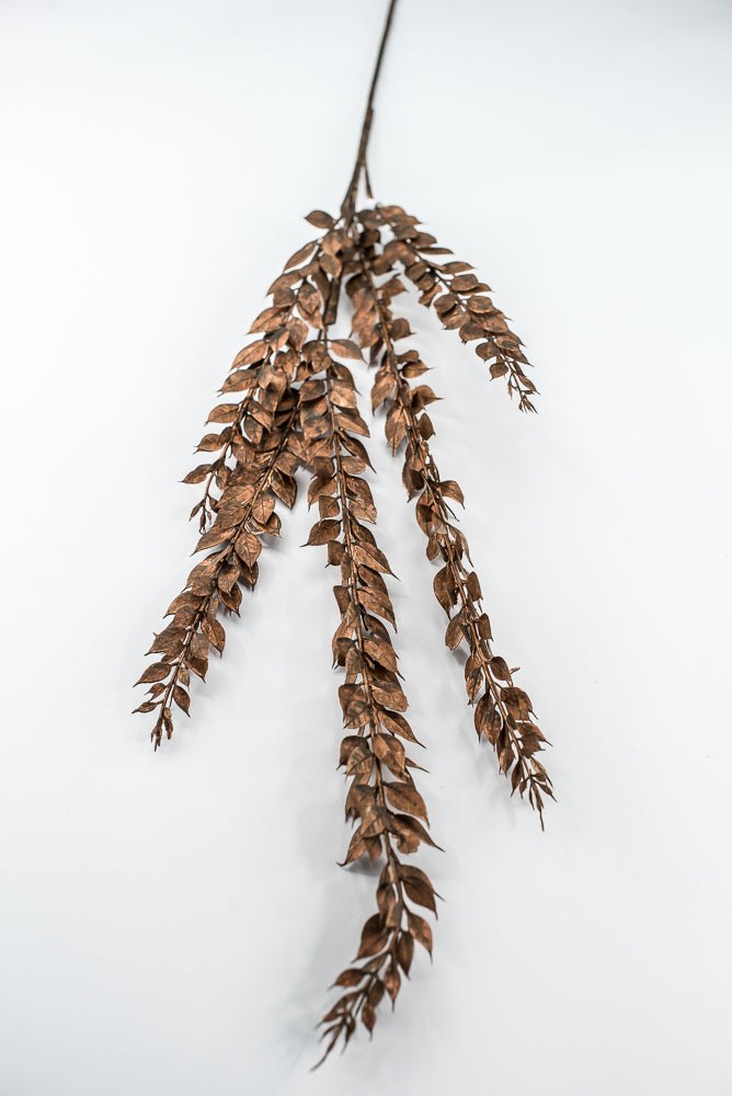 Bronze Metallic Spike Leaf Spray - 37" - Greenery MarketXG884brz