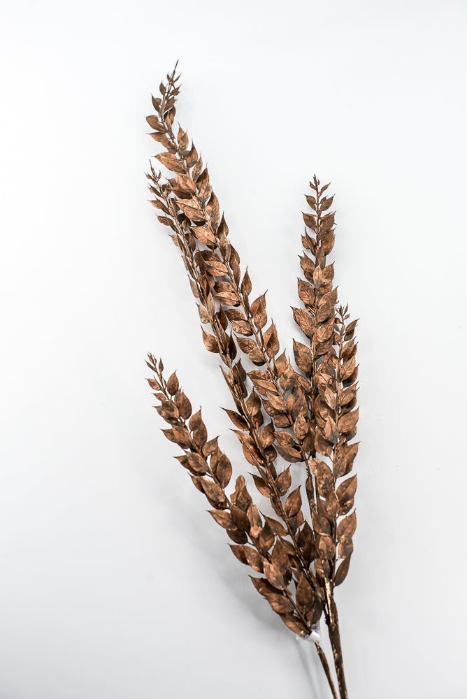 Bronze Metallic Spike Leaf Spray - 37" - Greenery MarketXG884brz