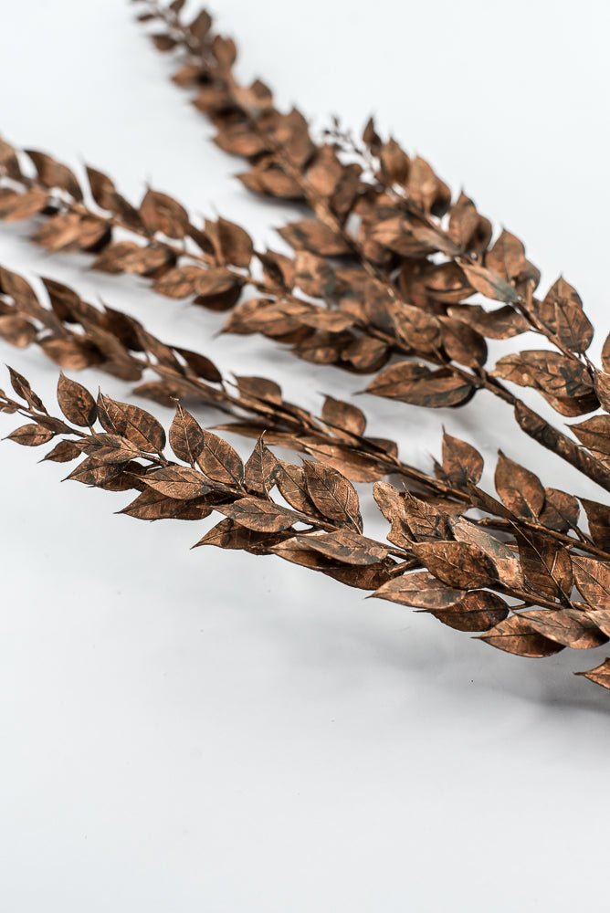 Bronze Metallic Spike Leaf Spray - 37" - Greenery MarketXG884brz