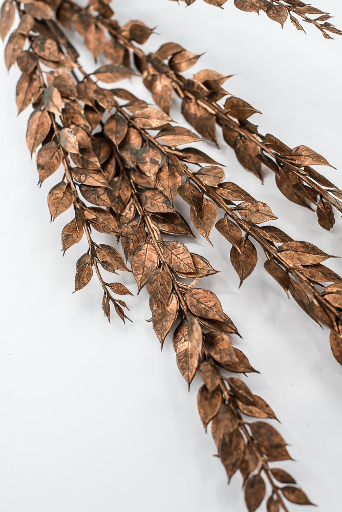 Bronze Metallic Spike Leaf Spray - 37" - Greenery MarketXG884brz