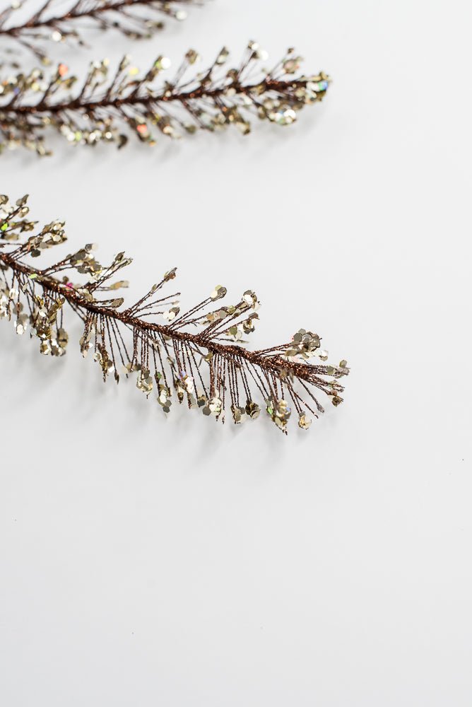 Brown & Champagne Glitter Sequin Spray - 30" - Greenery MarketXG1110BRNCH