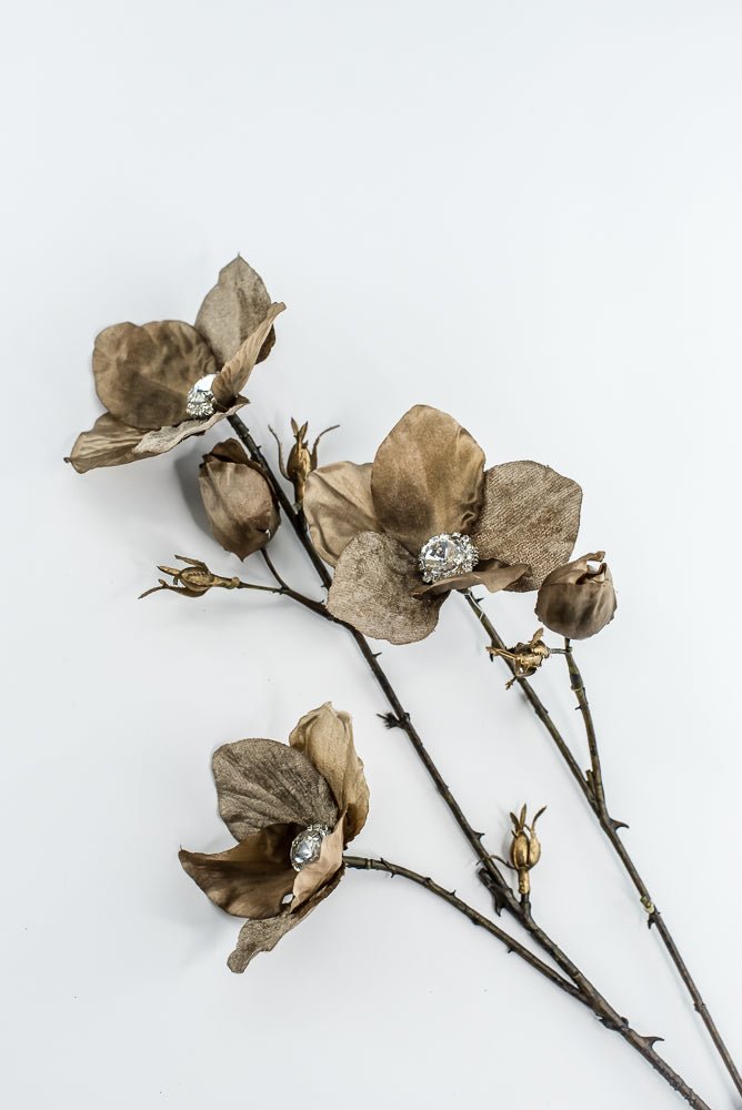 Brown Diamond Velvet Helleborus - 31" - Greenery MarketXFS796-BR/GR