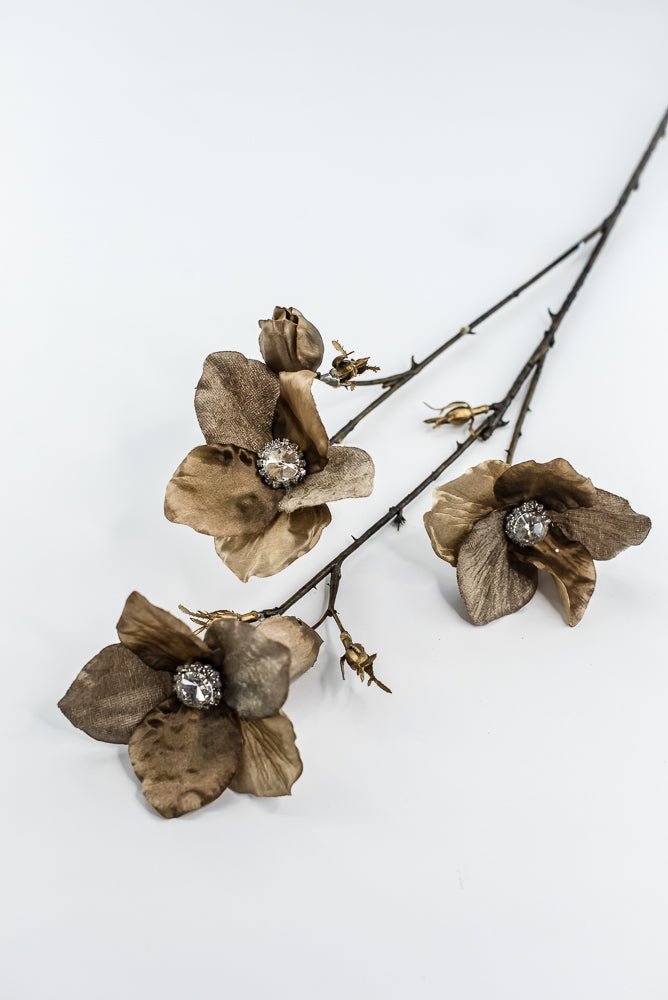 Brown Diamond Velvet Helleborus - 31" - Greenery MarketXFS796-BR/GR