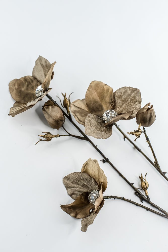 Brown Diamond Velvet Helleborus - 31" - Greenery MarketXFS796-BR/GR