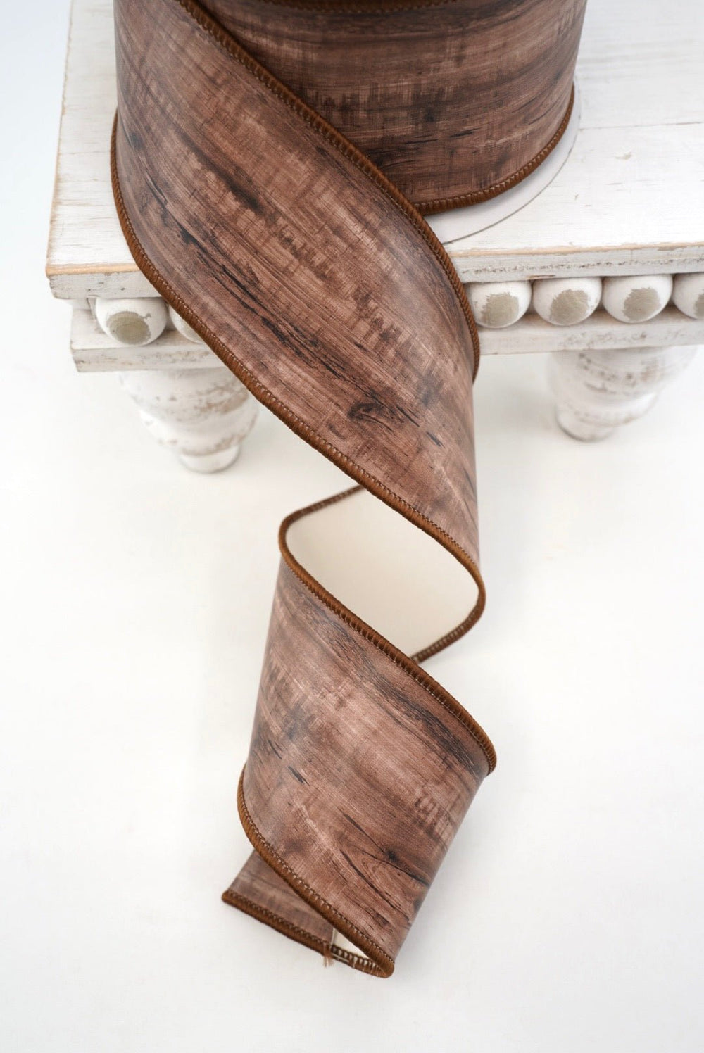 Brown Faux Wood Ribbon - 2.5" - Greenery MarketRibbon212003