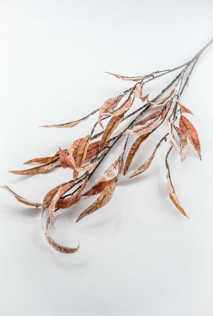 Brown Iced Eucalyptus Leaf Spray - 32" - Greenery MarketXDS569-BR