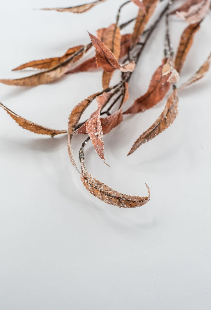 Brown Iced Eucalyptus Leaf Spray - 32" - Greenery MarketXDS569-BR