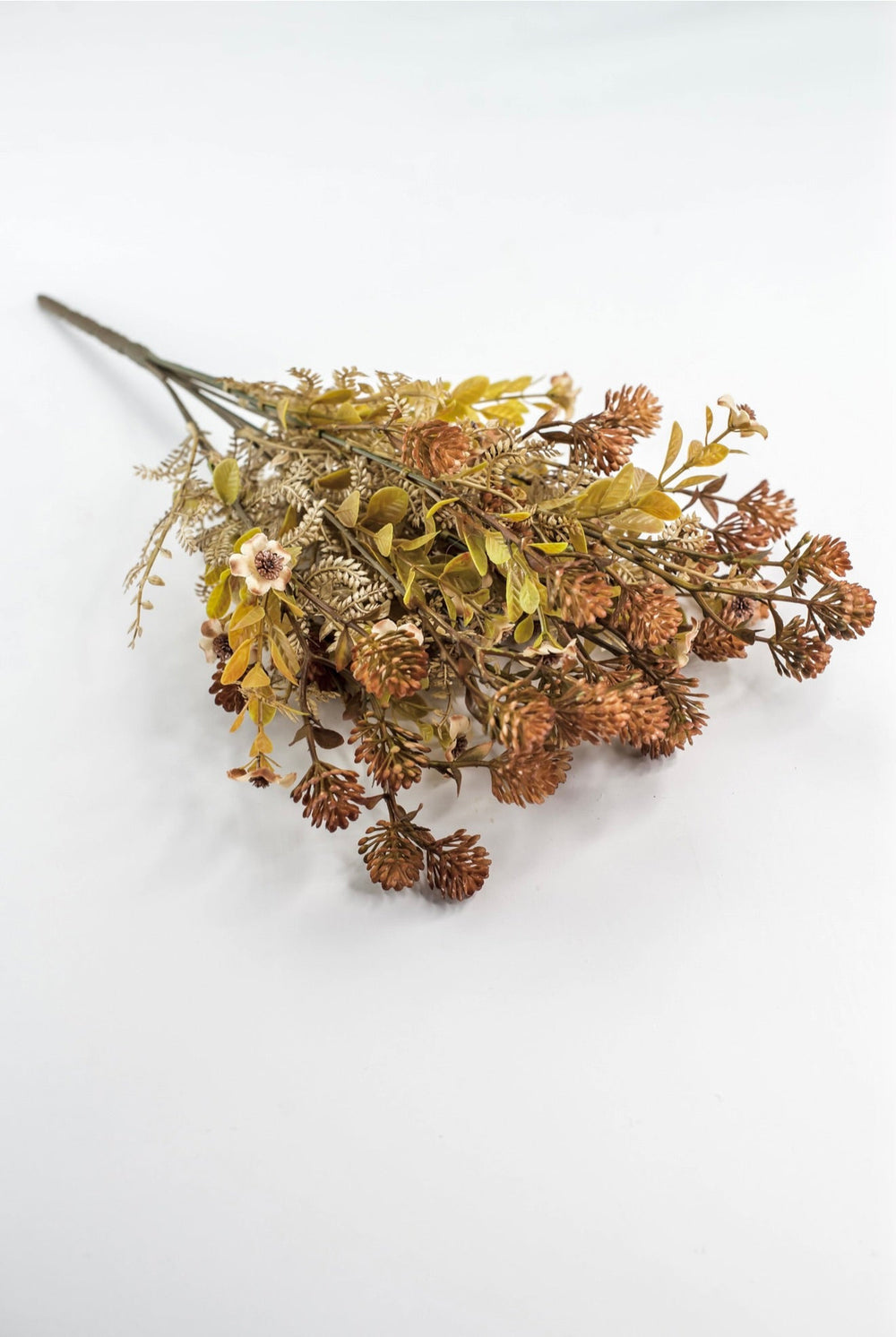 Brown Mixed Flower And Leaf Ball - Greenery Market85336-BRN