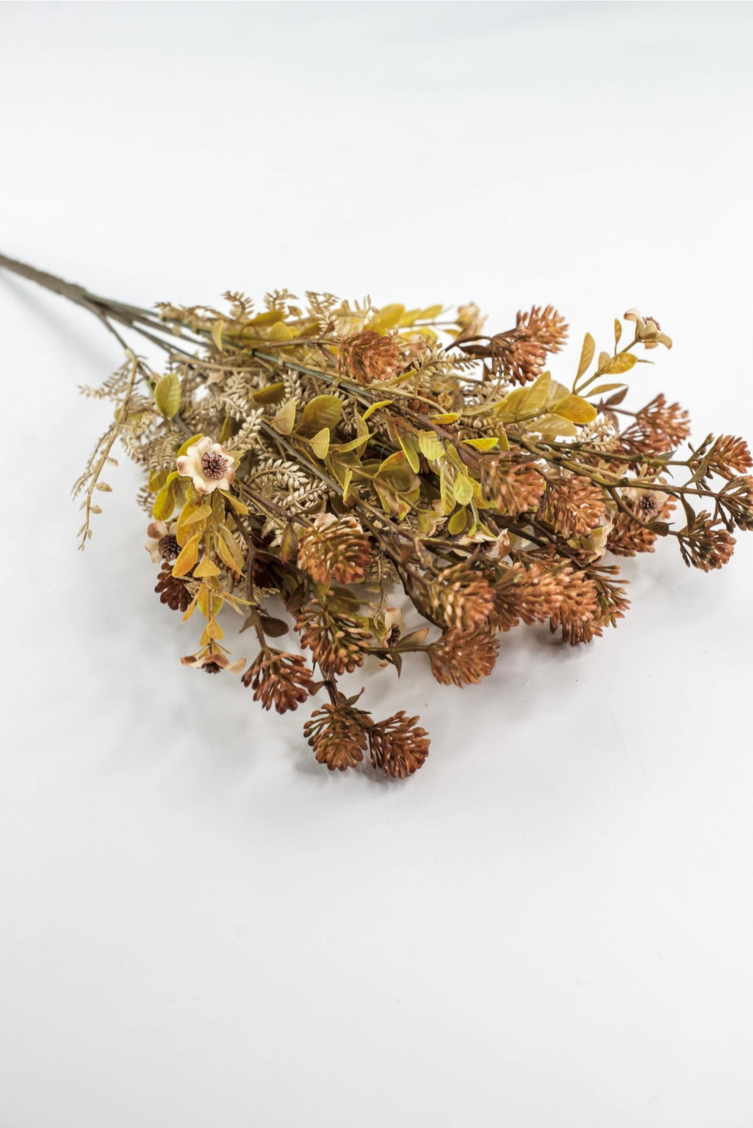 Brown Mixed Flower And Leaf Ball - Greenery Market85336-BRN