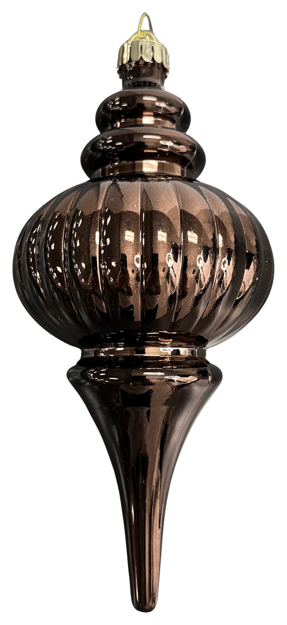 Brown Ornament Metallic Finial - 10" - Greenery MarketOrnaments86958BN