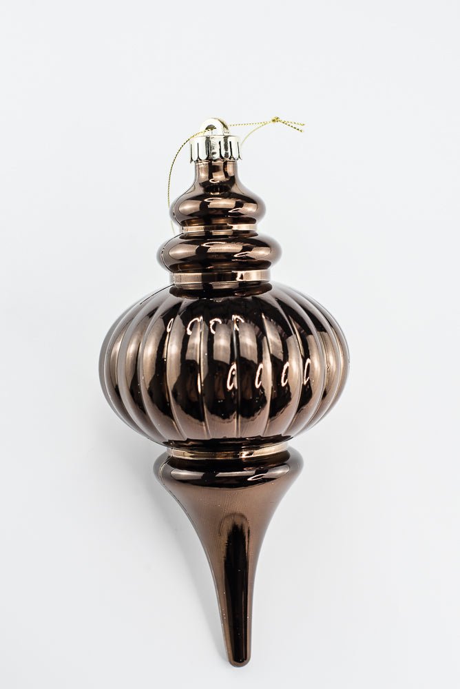 Brown Ornament Metallic Finial - 10" - Greenery MarketOrnaments86958BN