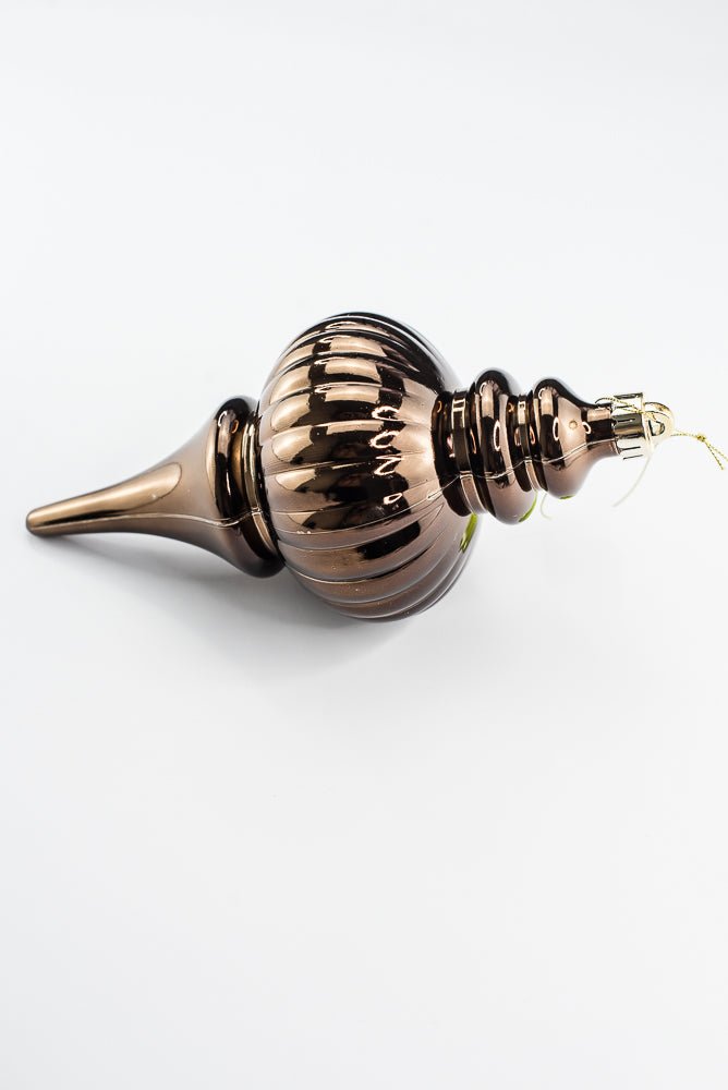 Brown Ornament Metallic Finial - 10" - Greenery MarketOrnaments86958BN