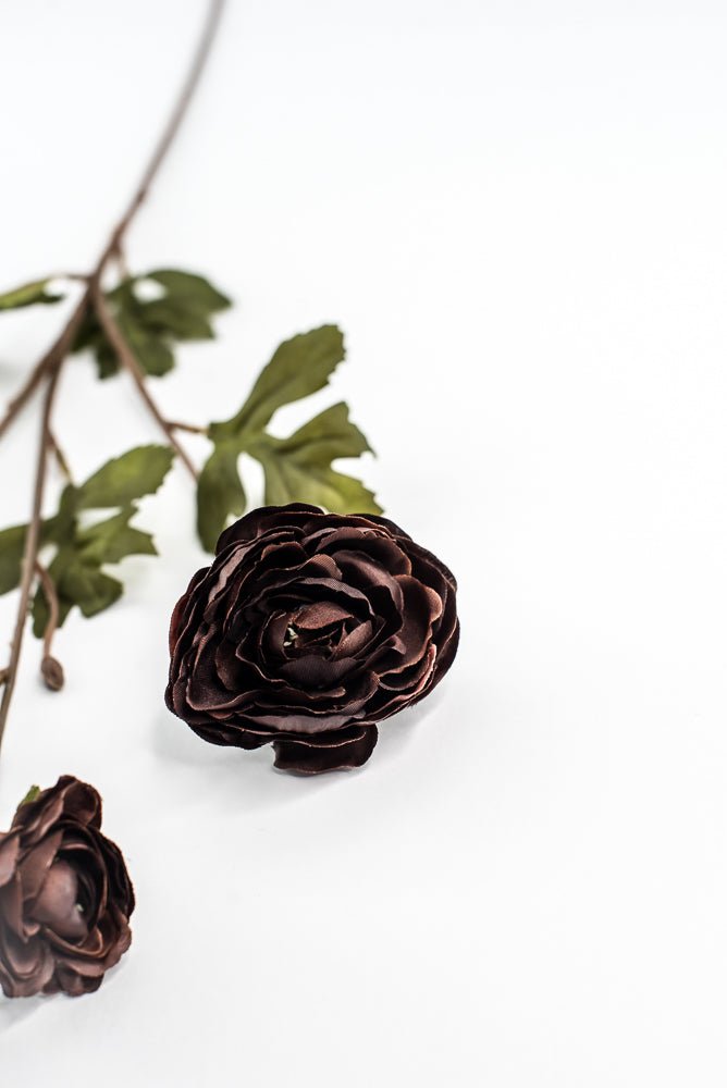 Brown Ruffle Ranunculus Spray - 26" - Greenery Market6591BRN