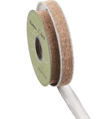 Brown & Silver Ribbon - 1" - Greenery MarketRW0058-BR/SI