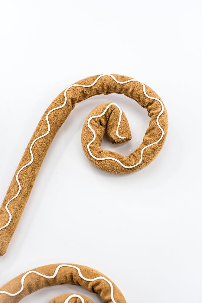 Brown & White Icing Gingerbread Spiral Curly Spray - 28" - Greenery MarketSeasonal & Holiday Decorations86754BNWT