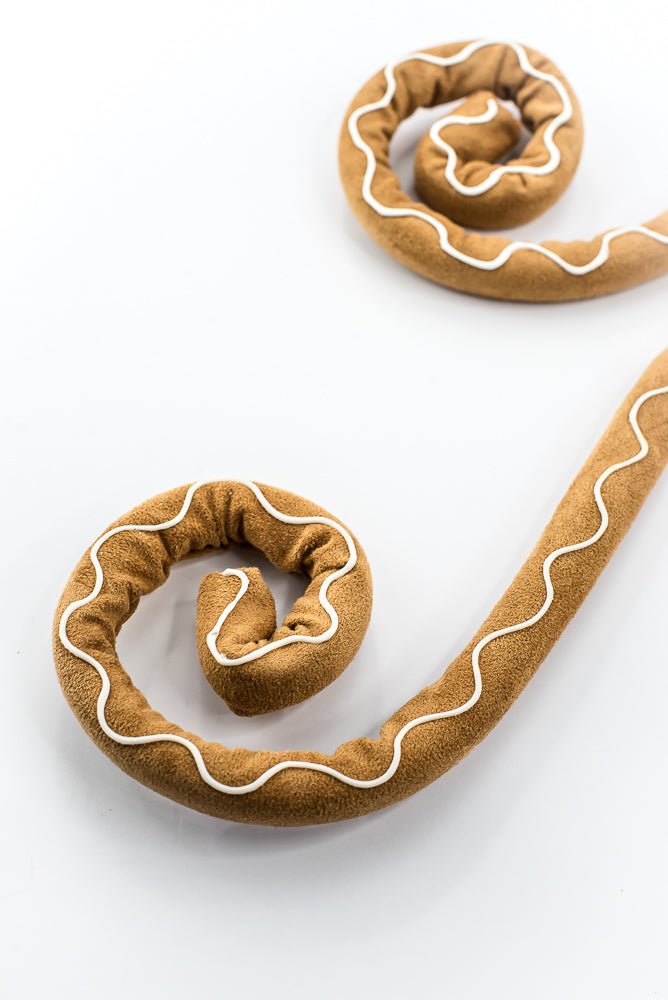 Brown & White Icing Gingerbread Spiral Curly Spray - 28" - Greenery MarketSeasonal & Holiday Decorations86754BNWT