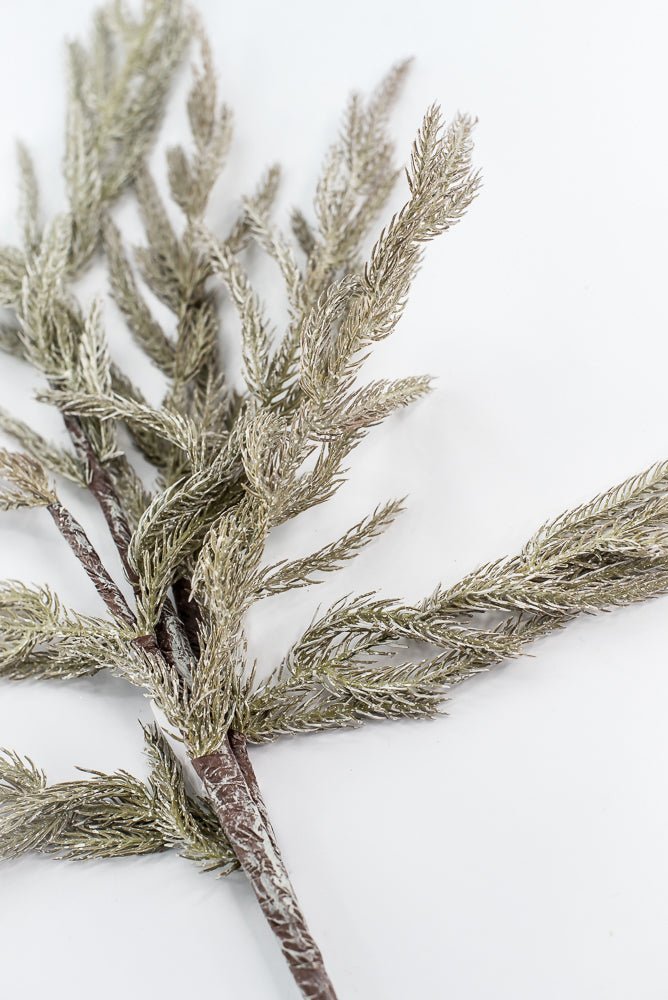 Brown & White Soft Touch Pine Spray - 35" - Greenery MarketX1974BRNW