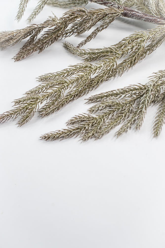 Brown & White Soft Touch Pine Spray - 35" - Greenery MarketX1974BRNW
