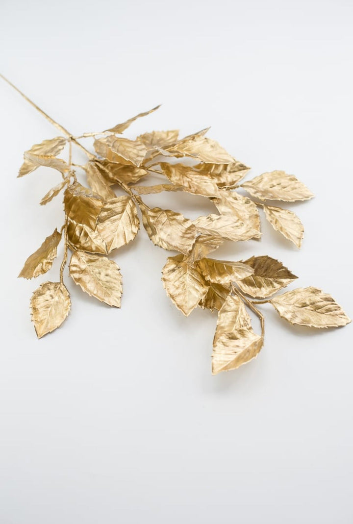 Brushed gold leaves spray - Greenery MarketArtificial FloraXS235708